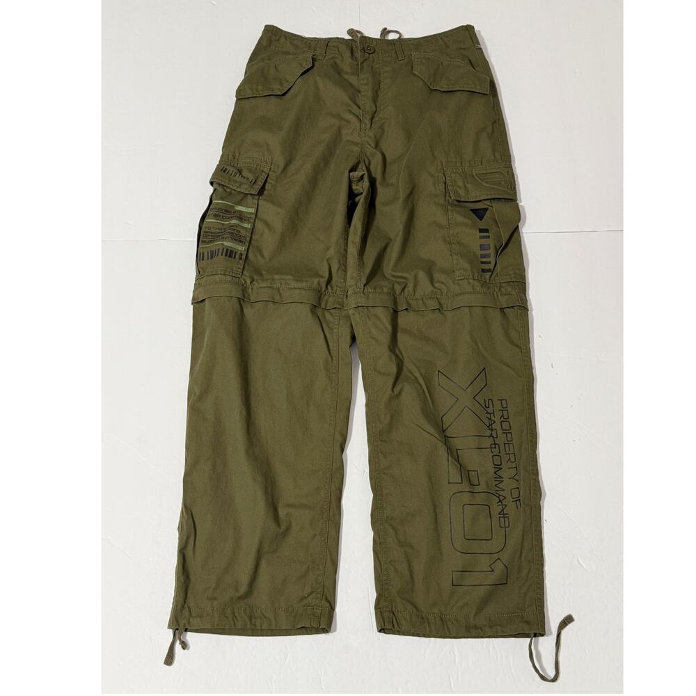 Men's Disney Pixar Buzz Light Year Convertible Cargo Pants, Olive Green, Size S